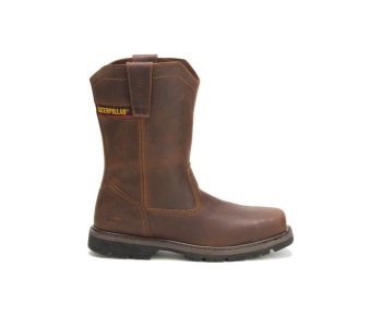 Caterpillar Kängor Rea - Wellston Pull On Steel Toe Arbetsskor Herr MörkBruna LXP-712430